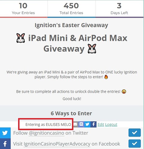 IGNITION IPAD CONTEST